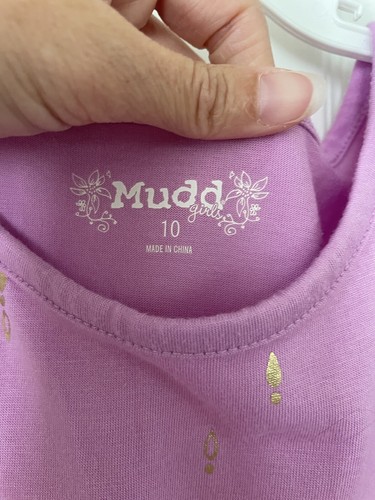 Mudd Pink Gold Accents Cold Shoulder T-shirt For Girls- Size 10- VGUC - Picture 2 of 8