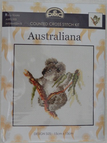 DMC Baby Koala, Australiana Cross Stitch Kit 15 x 15cm 18ct Aida, AXRS.003 - Picture 2 of 3