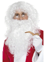 Santa Weihnachten 4-Teiliges Sofort-KostüM Set Bart PerüCke Brille Pfeife
