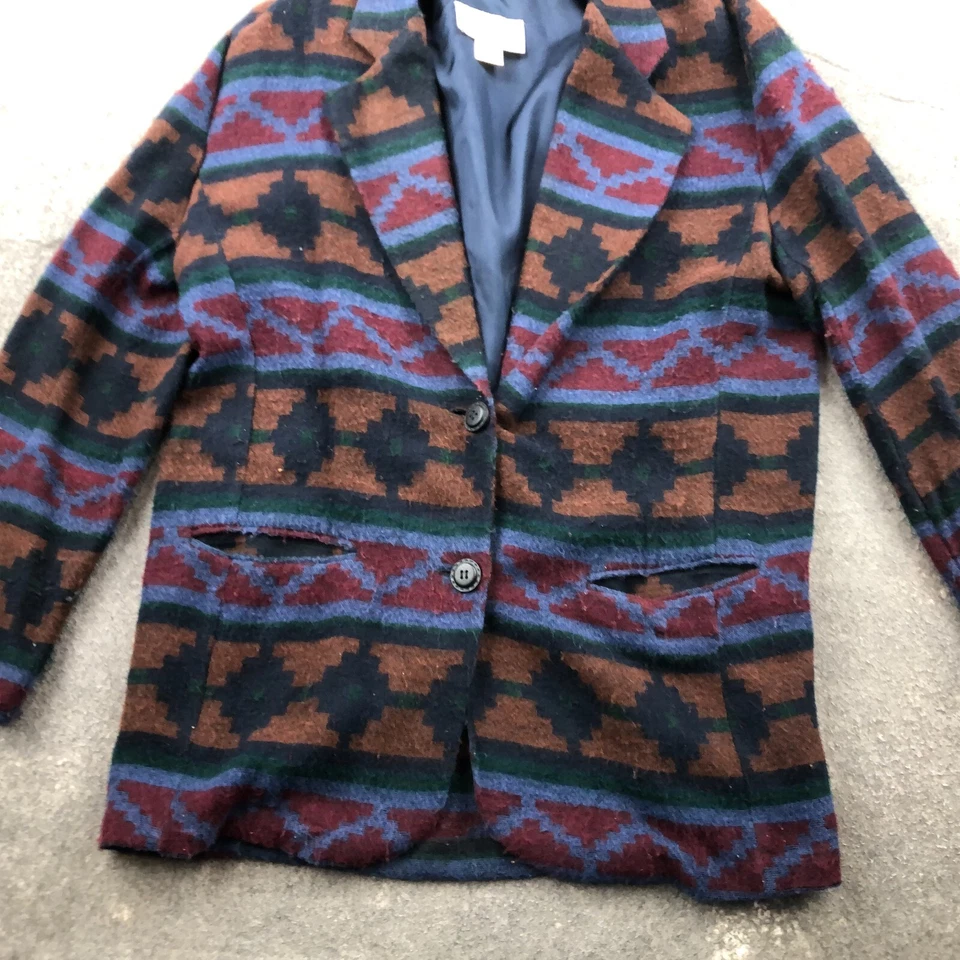 Chaqueta Rampage Mujer Mediana Nativa Azteca Botón Chal Parka Abrigo Vellón Foto 2 de 4