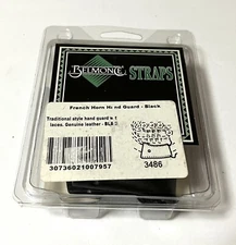 Belmonte Straps French Horn Hand Guard Black With Laces Genuine Leather # 3486