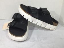 Papillio Women's Size 7 EU 38 Narrow Arizona PAP Chunky Black Sandals Y23-636