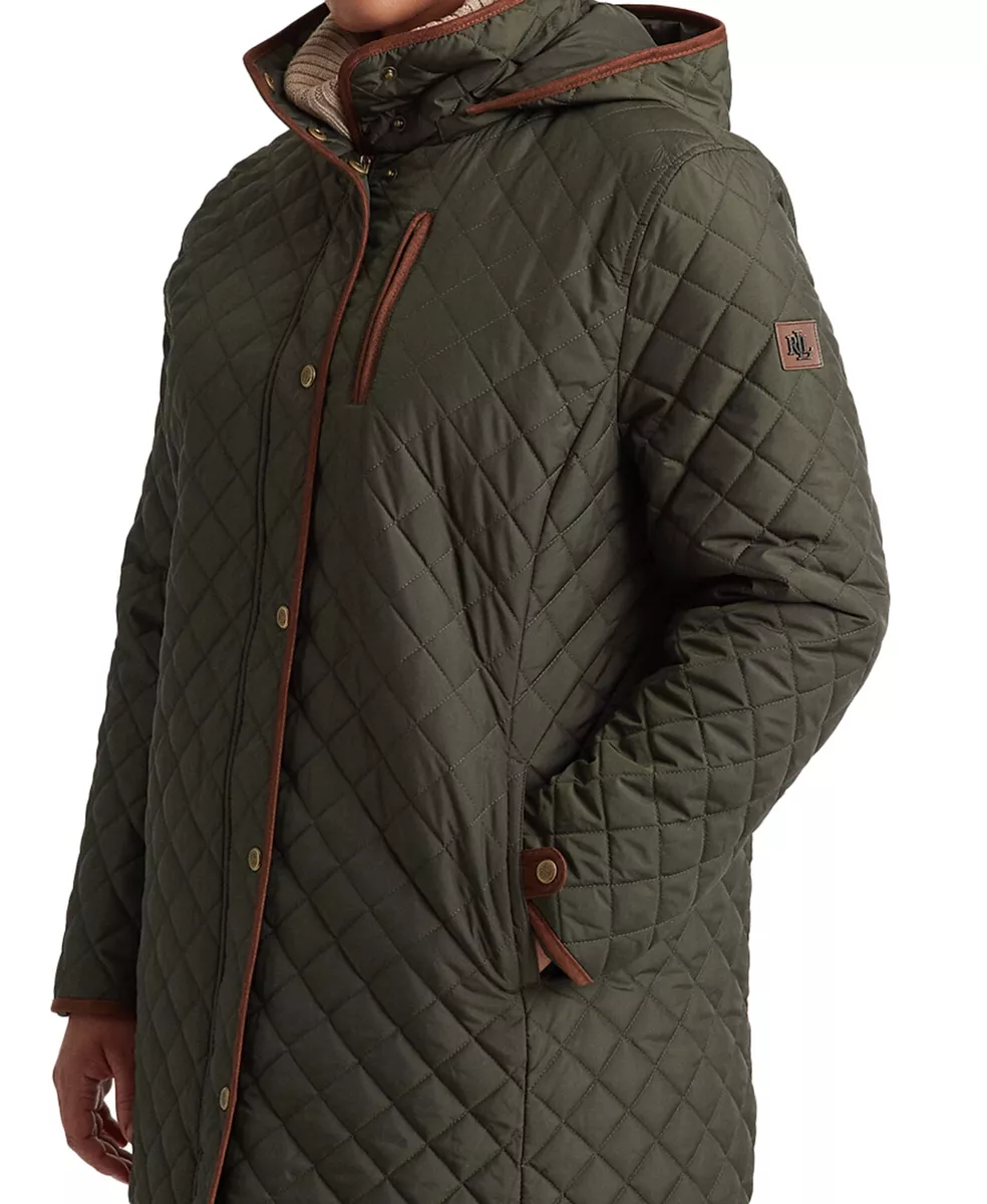 Lauren ralph lauren top quilted hooded coat