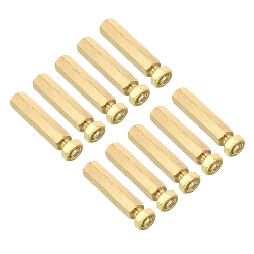 PATIKIL 2.5 Standoff Screws 60 Pack Brass Hex PCB Standoffs for PATIKIL 2.5 Standoff Screws 60 Pack Brass Hex PCB Standoffs for