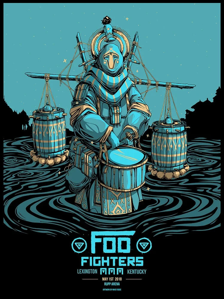 Foo Fighters Poster 5/1/2018 Lexington KY Singed & Numbered