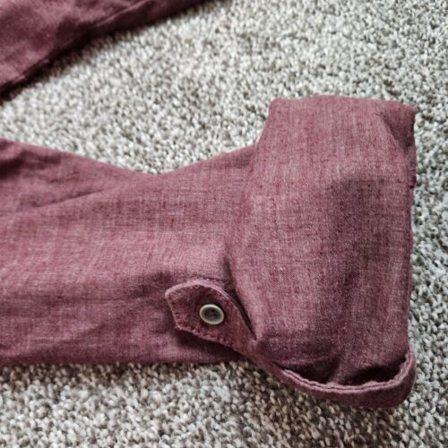 PrAna Aster Tunic Women's XS Button Up Shirt With Pockets Roll Tab Sleeve Red - Picture 3 of 6