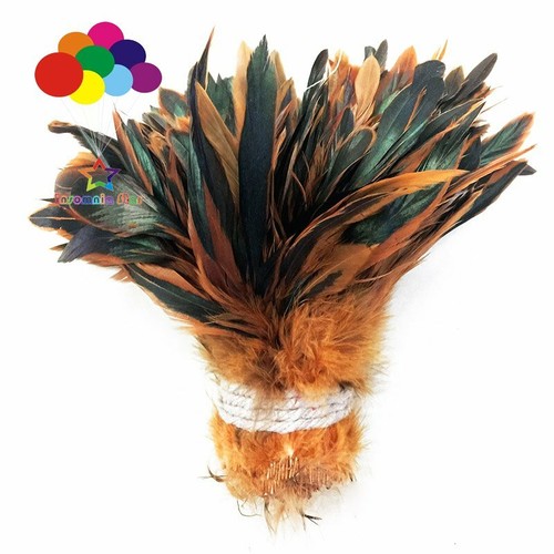 Plumas de gallo de color teñido 5-6 pulgadas 12-15 cm tira de hacha cuerda pluma de pollo - Imagen 21 de 25