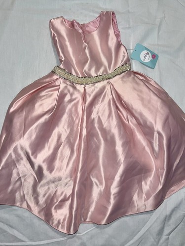Ellie Kids Girls Pink Dress Size 4 Wedding, Flower girl, Birthday