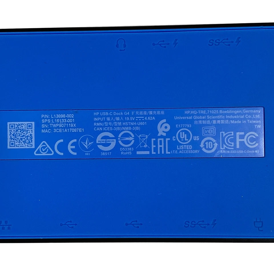 HP USB-C Dock for ZBook Fury 15 G7 G8 17 G7 G8 16 G9 Fury G10 G11 w/ 90W Adapter - Image 3 of 4