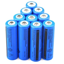 10 Pcs Batteries 3.7V Rechargerable Battery for Torch Flashlight laser Headlamp