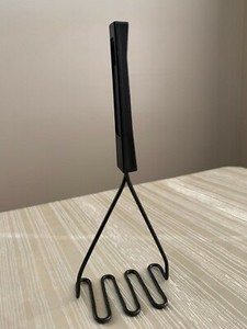 Potato Masher Black 10" Long Kitchen Utensil Hand Mixer