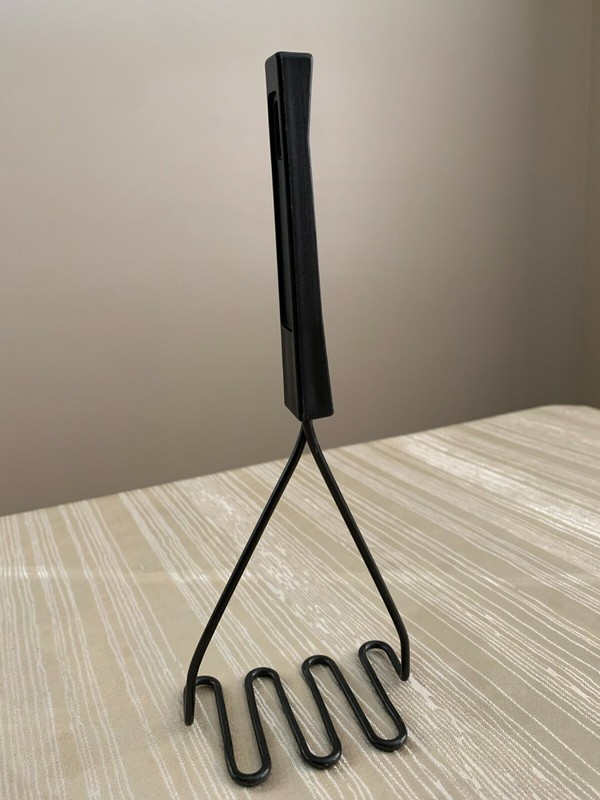 Potato Masher Black 10" Long Kitchen Utensil Hand Mixer