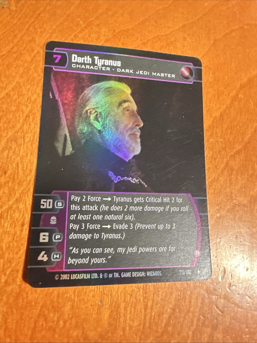 Darth Tyranus 2002 Star Wars TCG Attack of the Clones - HOLO #79