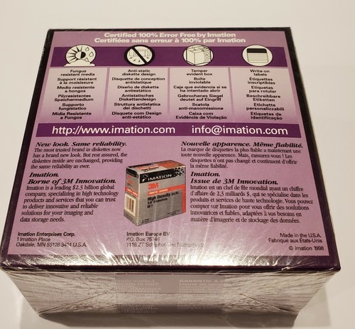 3M High Density DS HD Diskettes Macintosh Formatted Disk NIP Factory Sealed - Photo 3/5