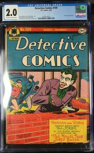 Detective Comics #109 1946 DC Comics CGC 2.0 Batman Joker - Imagen 1 de 2