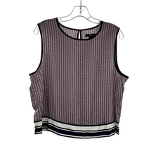 Gap Women's Sleeveless Geometric Print Cropped Top Size Large