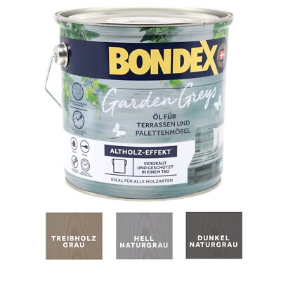 Bondex Garden Greys Öl 2,5L Pflege & UV-Schutz für helle Hölzer außen Farbwahl