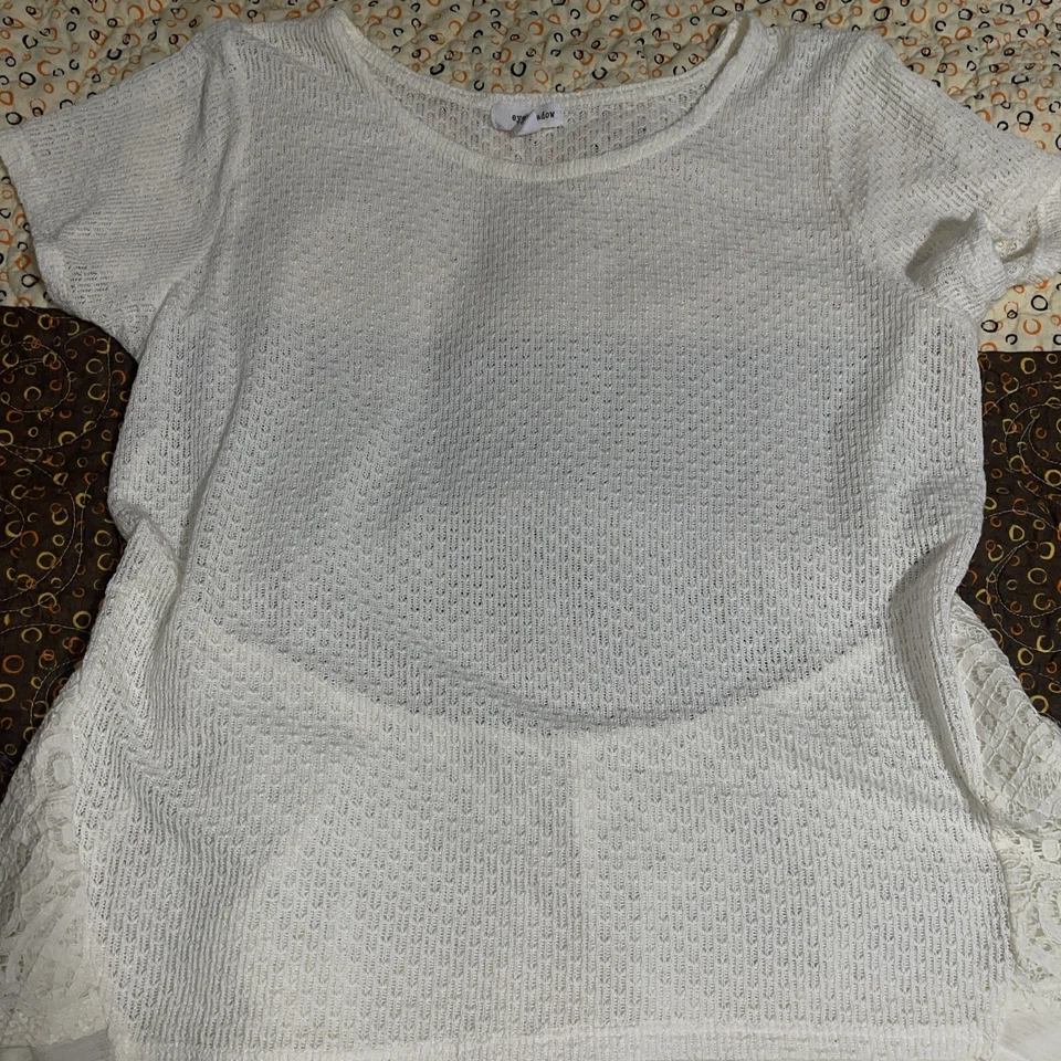 Sombra feminina multicolorida manga curta tamanho grande - Imagem 3 de 4