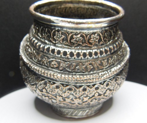 Indian Raj, Kang Style Sugar Bowl, Silver, Kashmir, 1880s. 342g - Picture 8 of 20