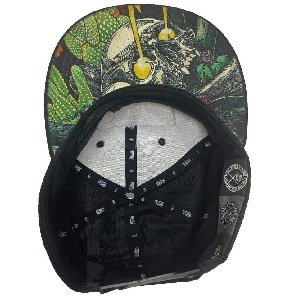 Chapéu Sullen Art Collective Artis Series SnapBack caveira sob aba raro! - Imagem 4 de 4