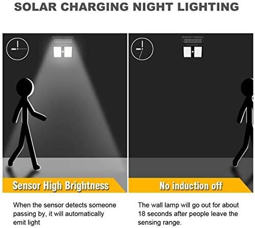 250LED Solar Wall Light Path Garden Patio Pathway Sensor Street Lamp Waterproof - Picture 4 of 11