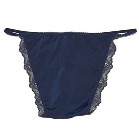 NWT VICTORIA'S SECRET Dream Angels String Bikini Sz S-M-L-XL Blue Silky Lace