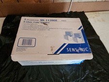 PAIR OF SENSONIC SS-113 WH 8 OHM CUBE SPEAKERS NIB SEE PHOTOS DESCRIPTION PLEASE