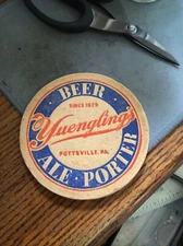 4.25” YUENGLINGS BEER POTTSVILLE PA . COASTER PENNSYLVANIA . ALE PORTER 
