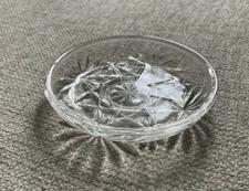 Anchor Hocking Clear Glass Small Coaster Trinket Dish Vtg