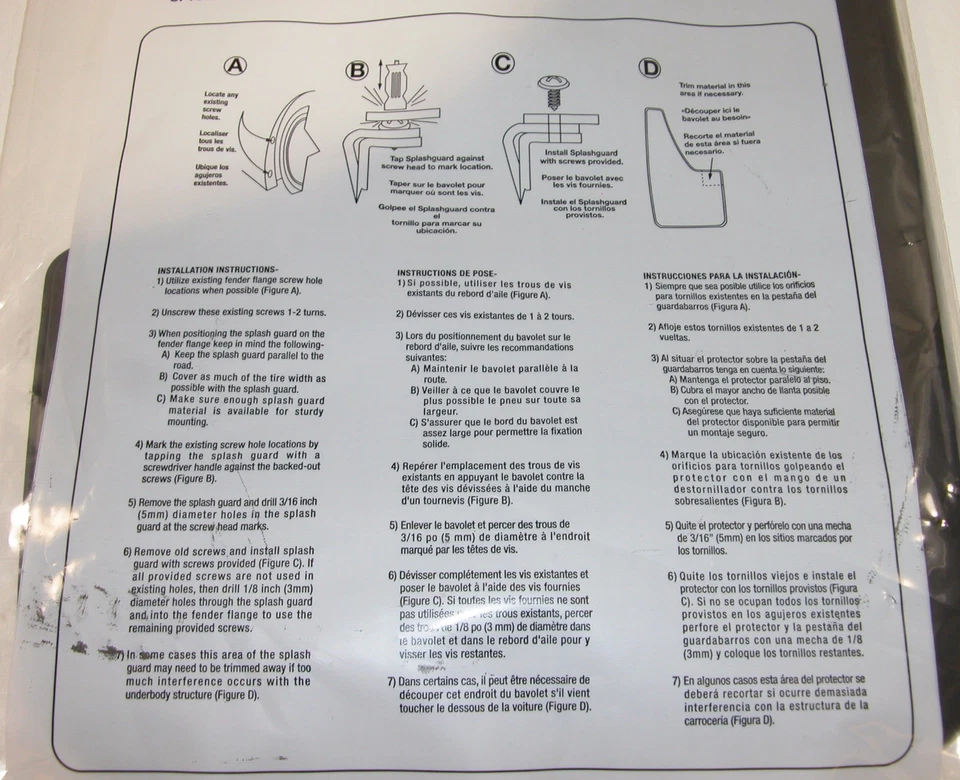 Новая пара подлинных контурных брызговиков GM 78-88 Monte Carlo или El Camino - Изображение 3 из 4