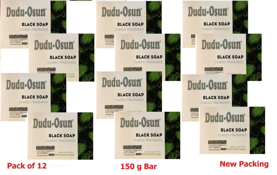 12 x Dudu Osun African Black Soap 150g for eczema, Acne ( 12 Pcs ) New Packing - Image 2 of 4