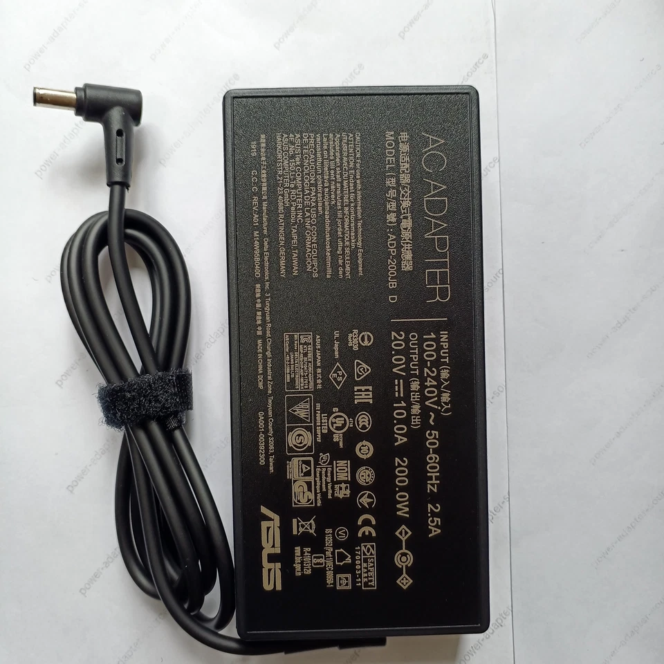 Cargador adaptador de CA Asus ADP-200JB D 200W 20V 10A fabricante de equipos originales para ASUS TUF Gaming F15 F17 Foto 4 de 4