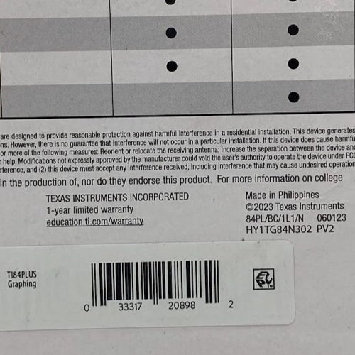 Texas Instruments TI-84 Plus graphischer Taschenrechner Neu Schwarz. Kostenloser Versand - Bild 3 von 3