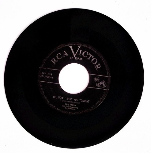 TONY MARTIN DEEP NIGHT/OH, HOW I MISS YOU TONIGHT  RCA VICTOR VINYL 45 71-105 - Picture 1 of 3