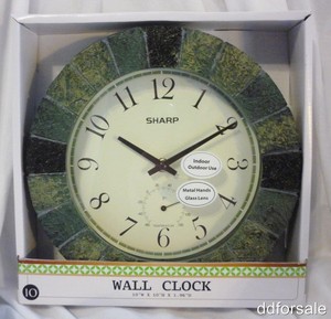 Decorative 10 Indoor Outdoor Wall Clock With Temperature Gauge From Image Is Loading Decorative 10 034 Indoor Outdoor Wall Clock With