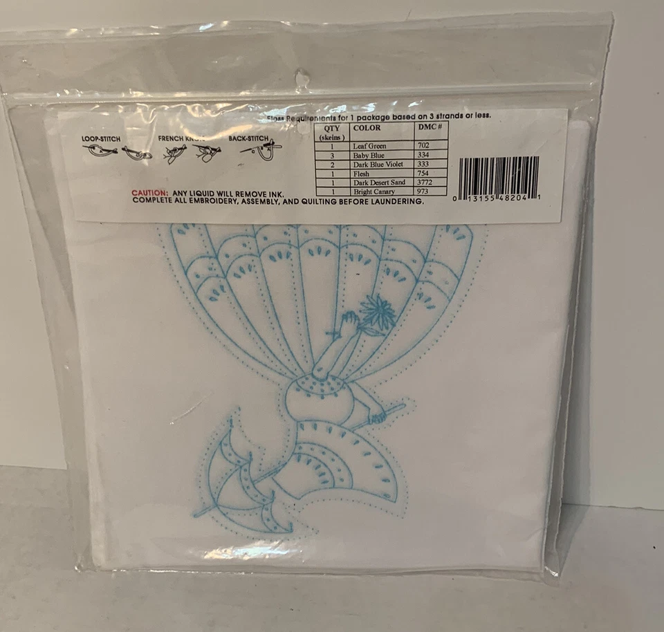 Bloques de Edredón Jack Dempsey Blanco Estampado 9"X9" 12/Paquete-Sombrilla Dama, 733 204 Foto 2 de 2