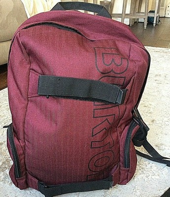 Burton Mochila Bolsa Portátil Bolsillo Borgoña Y Negro Gancho Bucle N | eBay