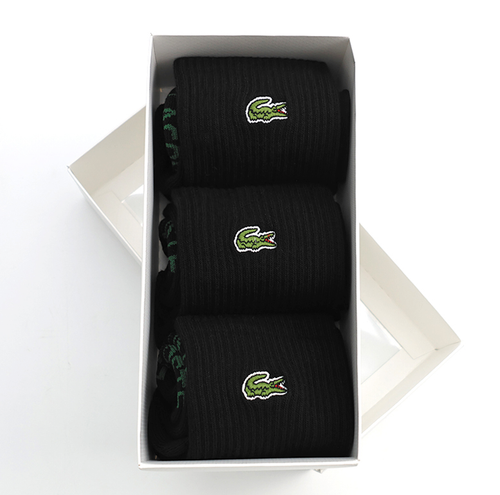 Lacoste Basic Sports High Socks 3pcs RA901B-54N 031 Unisex Casual Sports Sock - Picture 9 of 9