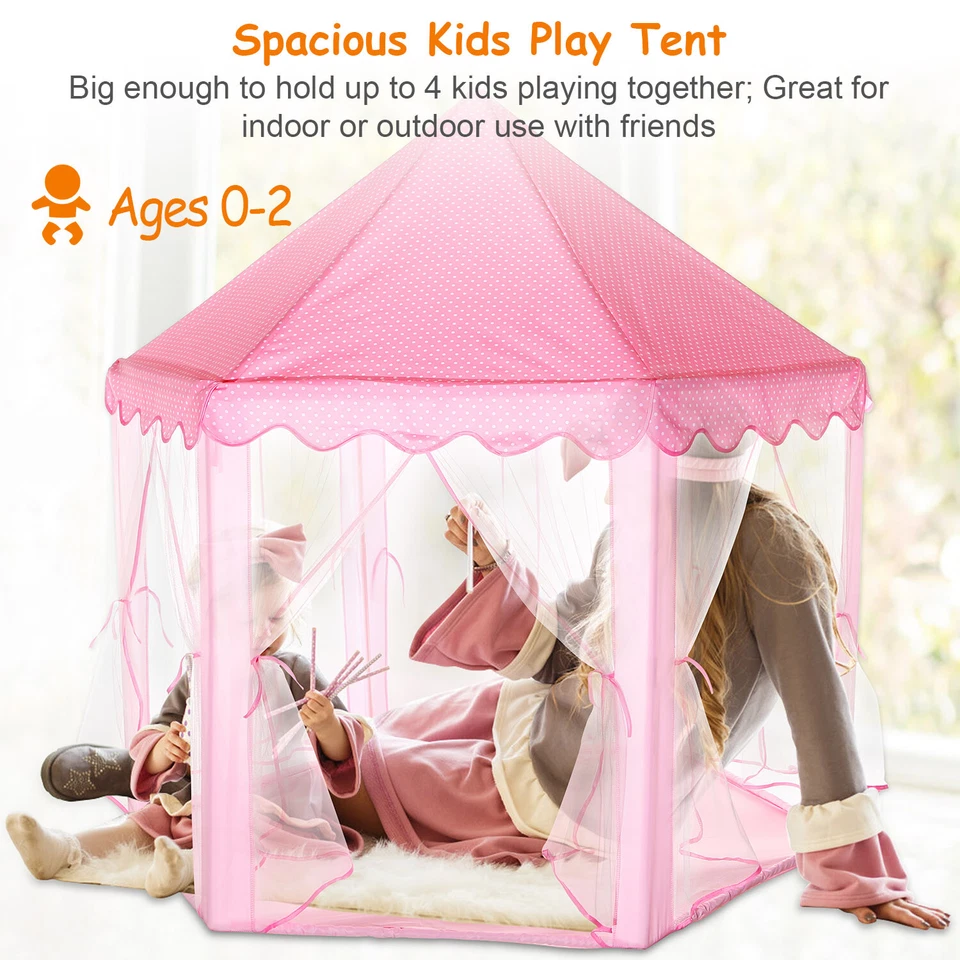 Pop Up Princess Tent  Toys for 1 2 3 Year Old Girl Birthday Gift - Image 3 of 4
