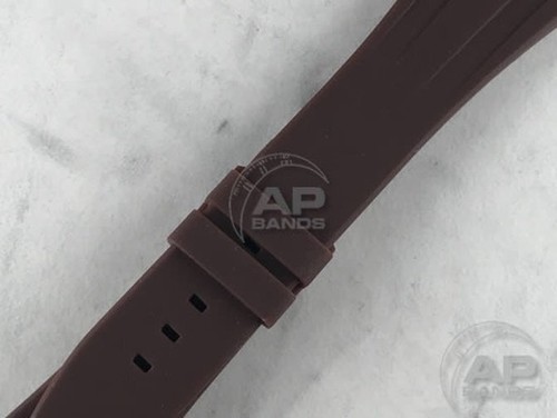 Bandas AP Scuta 100 % correa de goma marrón para Audemars Piguet Royal Oak Offshore - Imagen 3 de 4