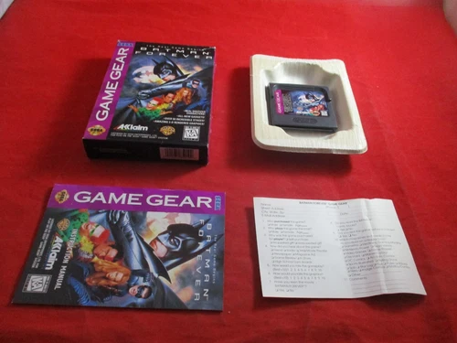 Batman Forever (Sega Game Gear) COMPLETE w/ Box manual game WORKS!