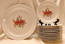 Jolie service à dessert En Porcelaine Germanique Déco Fleurie 