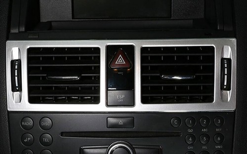 Cubierta de ventilación de salida de aire medio plateada mate para Benz Clase C 2007-2010 1X - Imagen 4 de 16