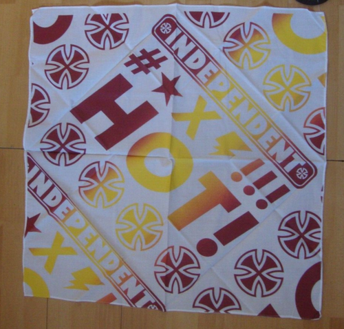INDEPENDENT TRUCKS CO' - HOT - Bandanna Skateboard cllectors item - White - Picture 3 of 3
