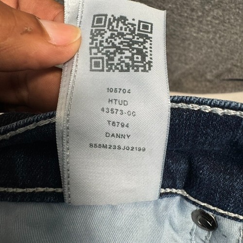 True Religion Jeans Men’s Size 34 Dark Blue Straight Danny Tapered Stretch - Picture 12 of 13