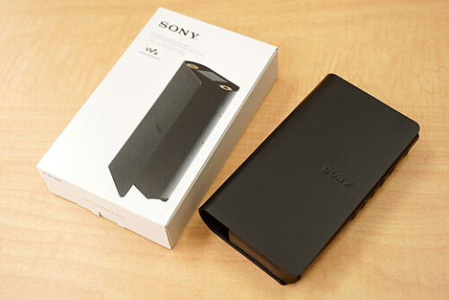 Étui en cuir authentique Sony pour NW-WM1ZM2 / NW-WM1AM2 Walkman CKL-NWWM1M2 noir  - Photo 1/11