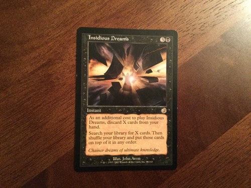 Insidious Dreams - Torment - Magic The Gathering Rare mtg black vintage