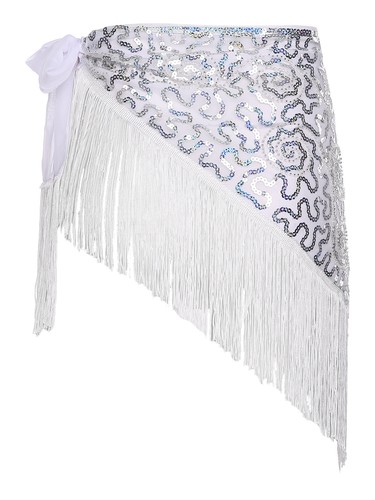 Women's Scarves Dance Scarf Festival Skirt Yoga Pettiskirt Sequin Skirts Sweet - 第 13/97 張圖片