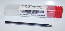  87 .0100"  CARBIDE END MILL 3 FLUTE LONG SHANK KYOCERA 1710-0100D080 DLC COAT