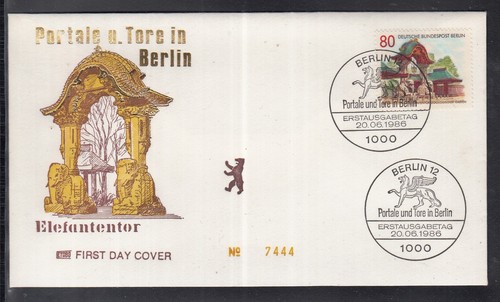 B 20 ) Germany Berlin 1986: 4 beautiful FDC - Portals and Gates in Berlin - Picture 3 of 3